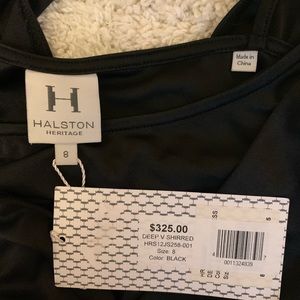 Black Deep V Halston Heritage Dress